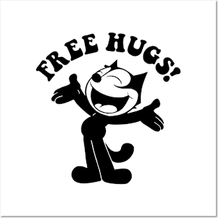 FELIX THE CAT - Free hugs Posters and Art